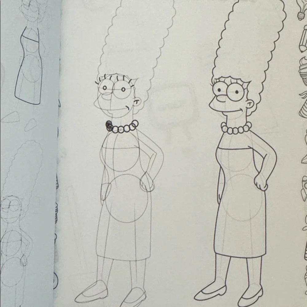 The Simpsons How To Draw Book - Pink Cover Kids Beginners Cartoon Art Book Gift